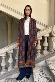 WU-SIDE - giacca kimono viscosa - CAFFE