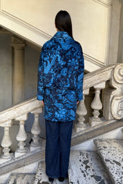 FLOW - kimono velluto paris - blue azzurro