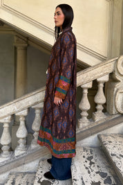 WU-SIDE - giacca kimono viscosa - CAFFE
