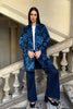 FLOW - kimono velluto paris - blue azzurro