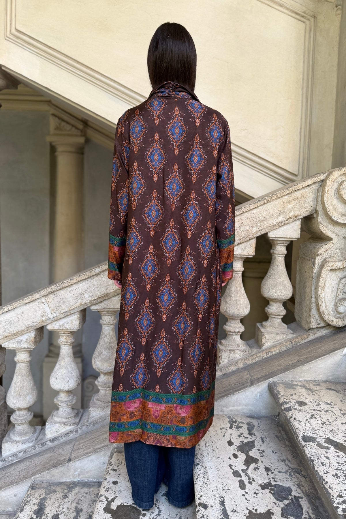 WU-SIDE - kimono viscosa - CAFFE