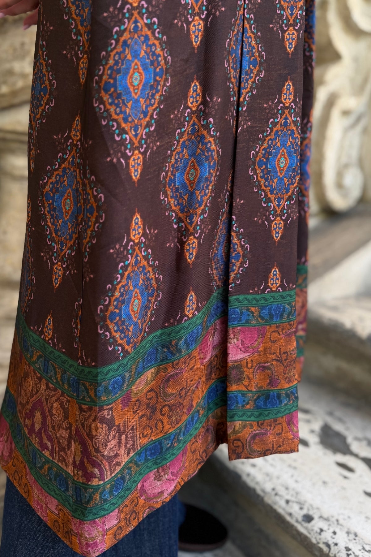 WU-SIDE - giacca kimono viscosa - CAFFE