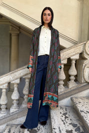WU-SIDE - kimono viscosa - MILITARE