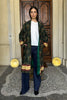 WU-SIDE - kimono fantasia viscosa - VERDE MARRONE