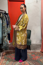 WU-SIDE - kimono viscosa - SENAPE