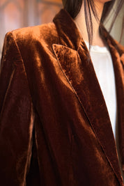 WU-SIDE - giacca blazer viscosa - RUGGINE