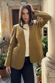 WU-SIDE - giacca jacquard - SENAPE