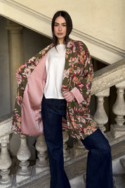 FLOW - kimono samira viscosa fantasia - GREEN FLOWER