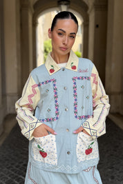 SISSEL EDELBO - camicia louise - BABY BLUE
