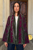 ARTEFILIA-MILANO - giacca uma velluto ricamato - MILITARY BURGUNDY