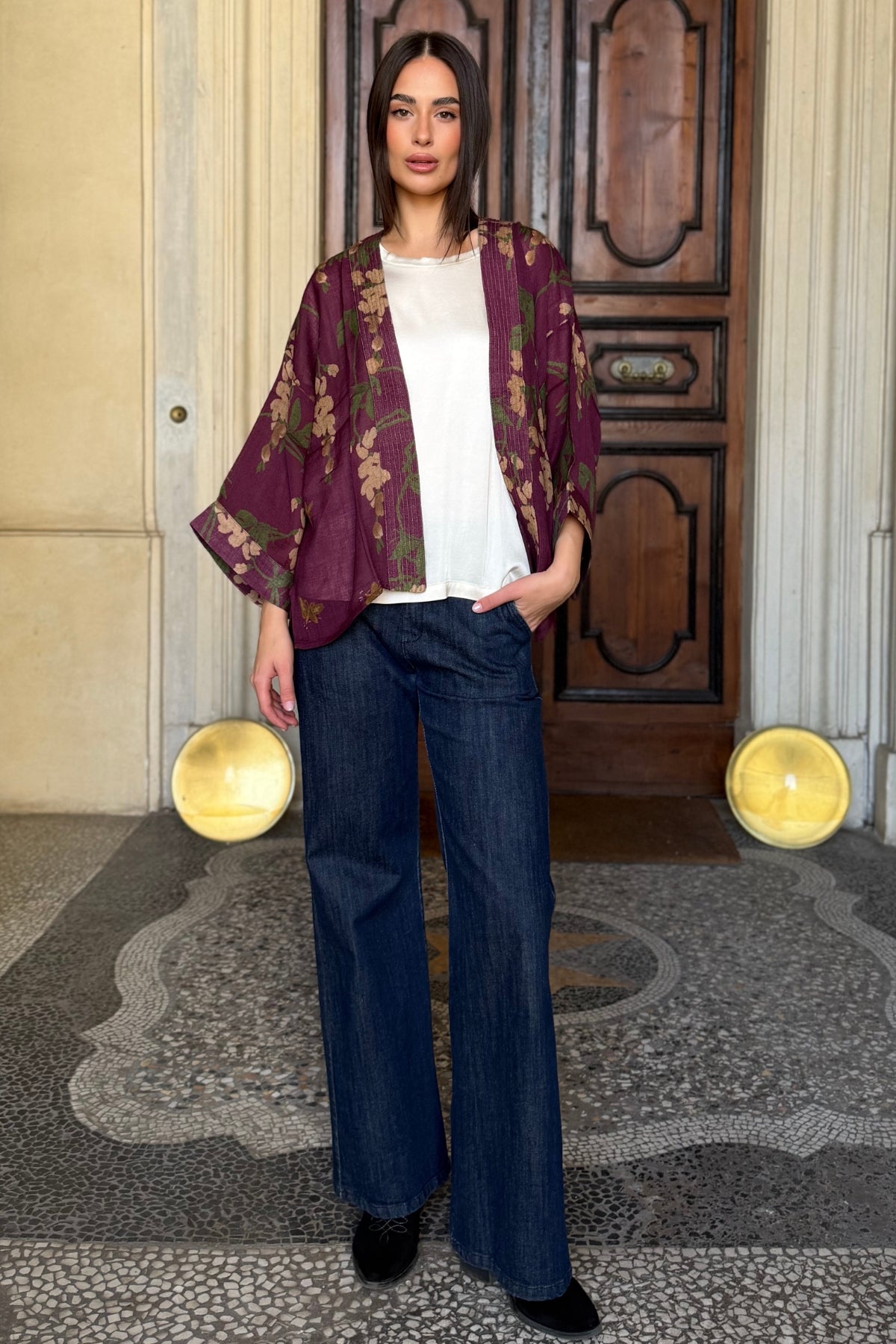 one-hundred-stars-1 - giacca kimono wool - WISTERIA PLUM