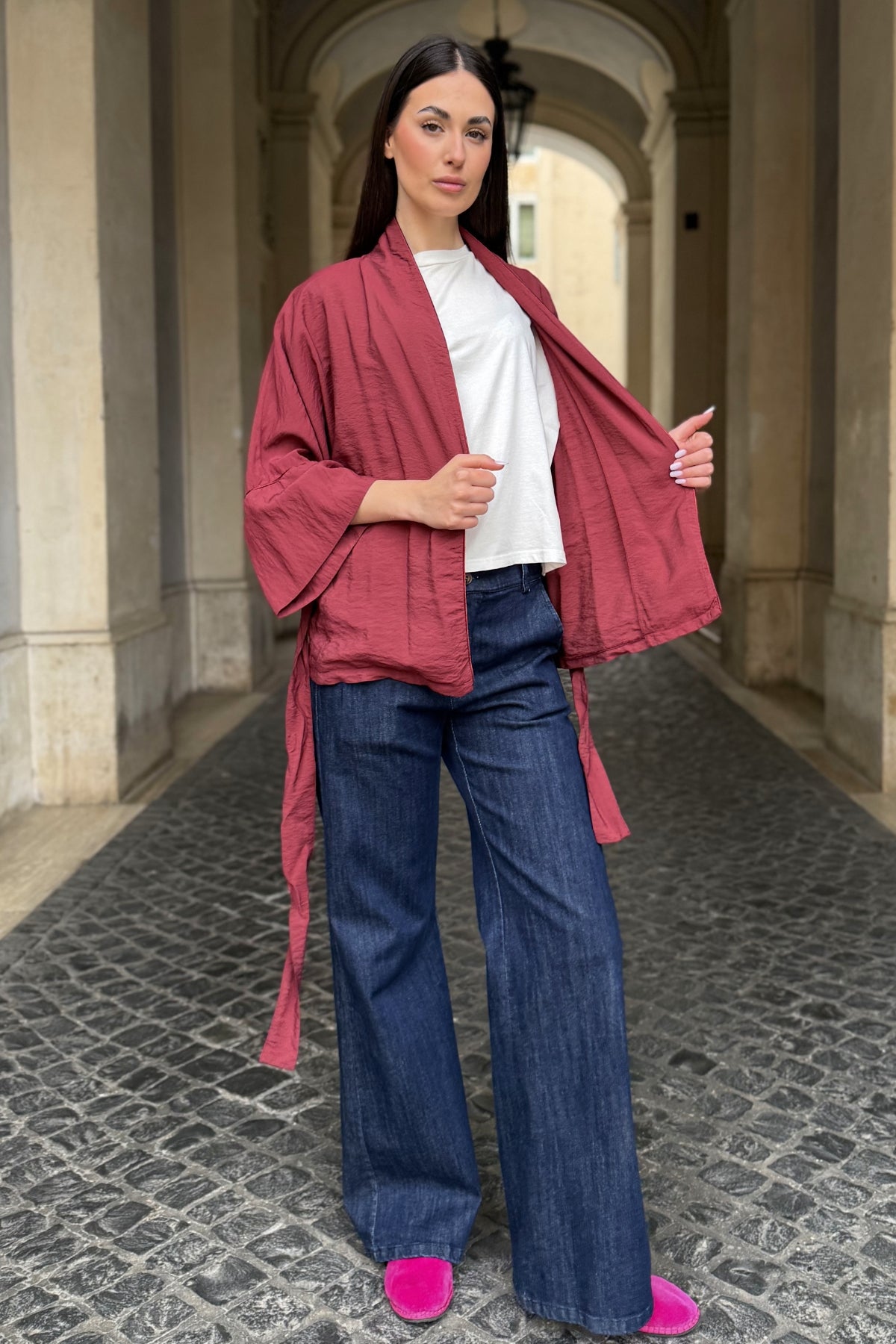 ARTEFILIA-MILANO - kimono marea - CABERNET