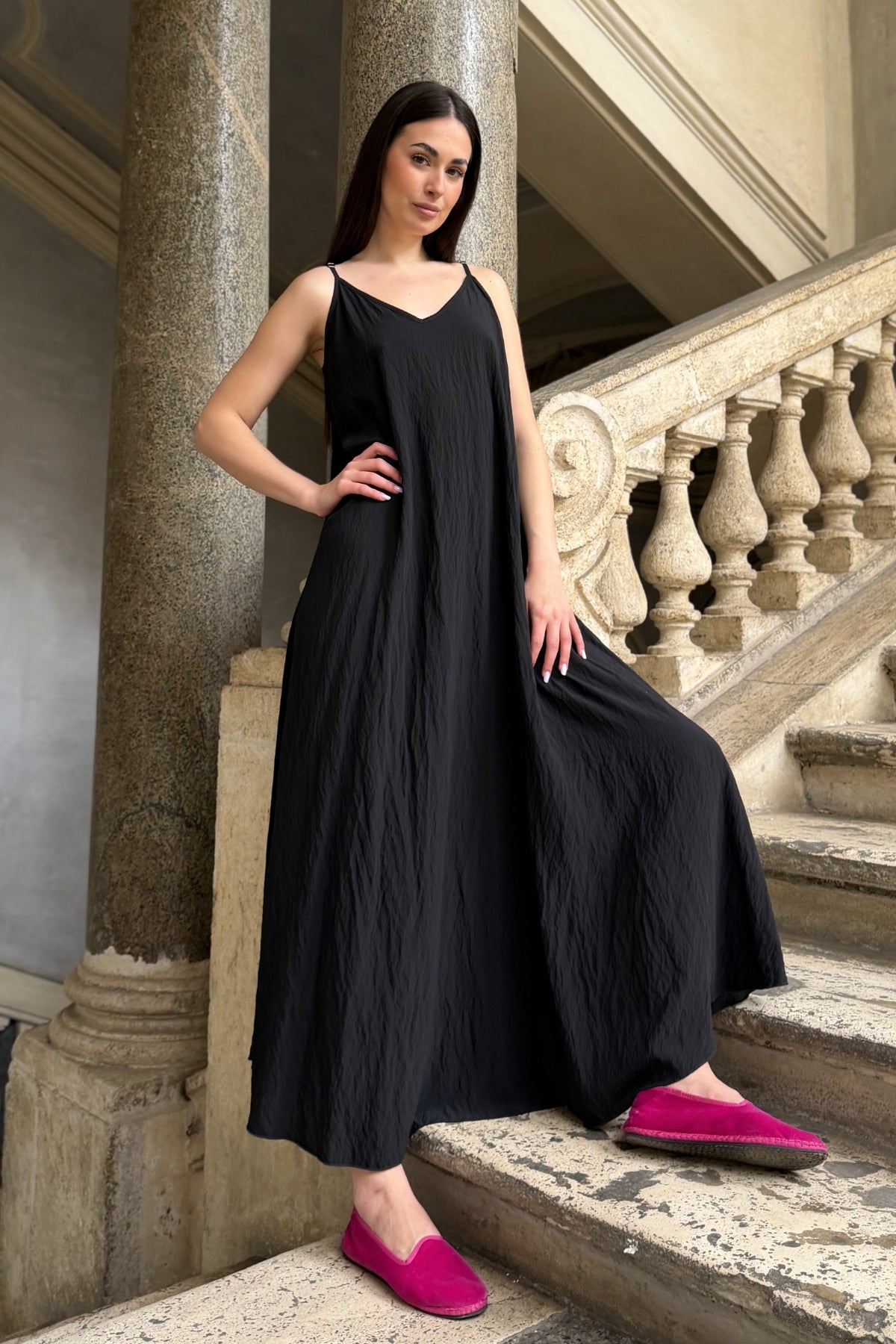 ARTEFILIA-MILANO - abito laccini marea - NERO