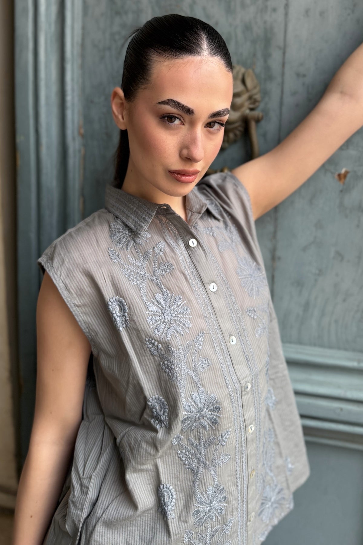 MAISON HOTEL - blusa lee - TEAL