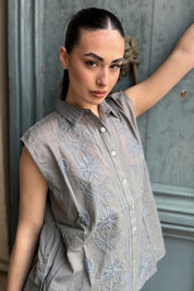 MAISON HOTEL - blusa lee - TEAL