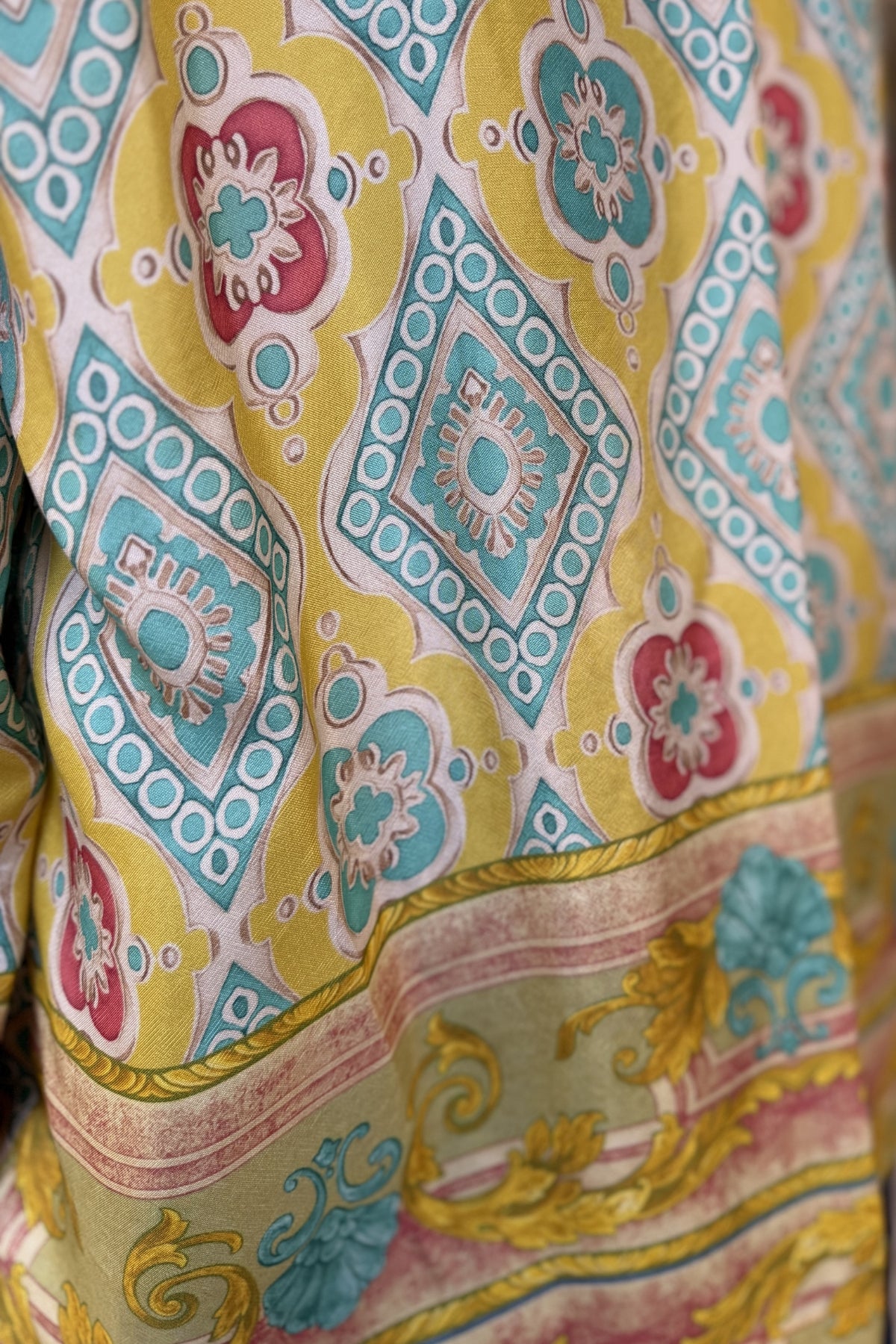 WU-SIDE - giacca kimono viscosa - GIALLO