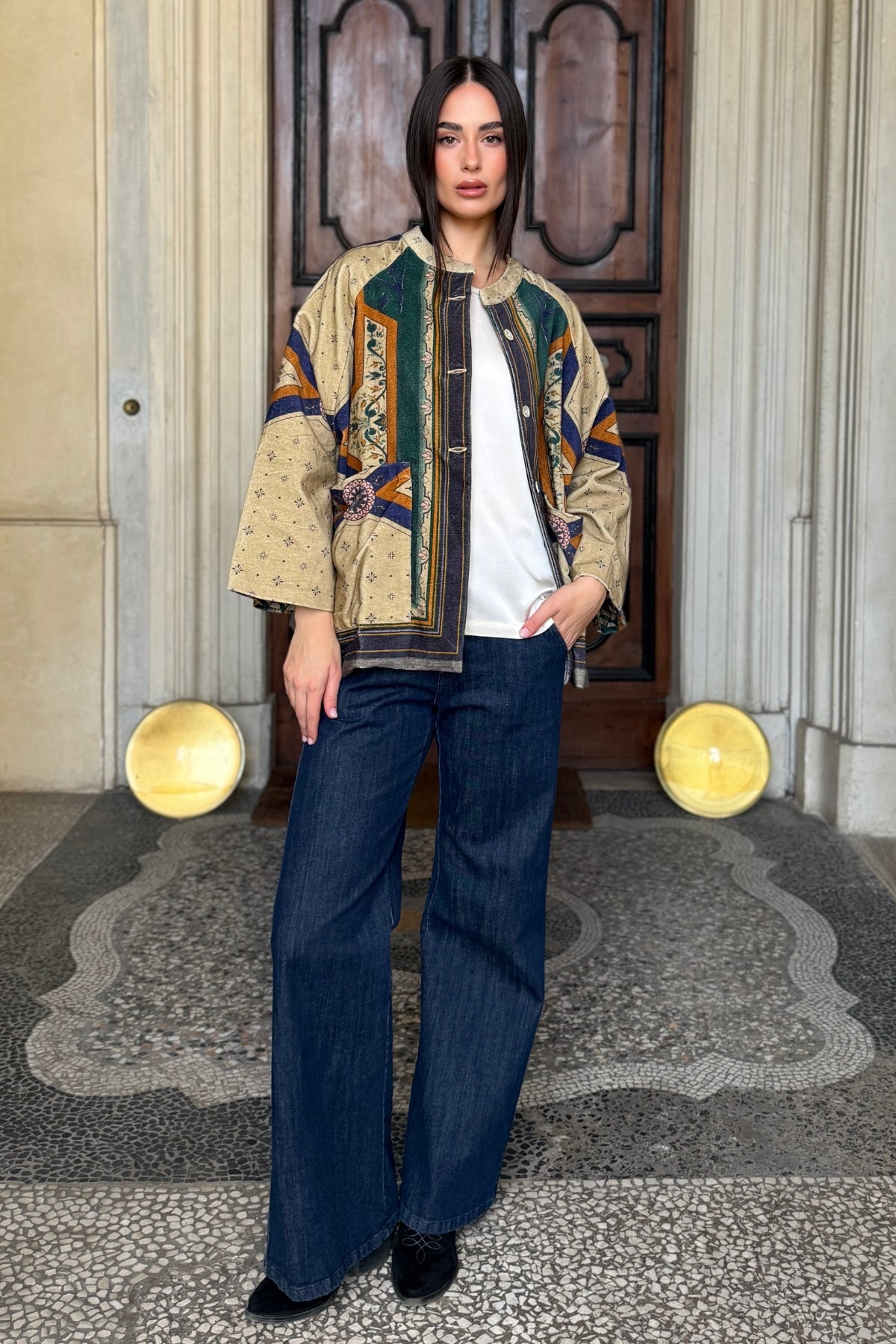 one-hundred-stars-1 - velvet jacket - FLEUR DE LYS SAND
