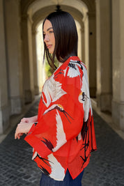 one-hundred-stars-1 - giacca kimono - STORK SCARLET