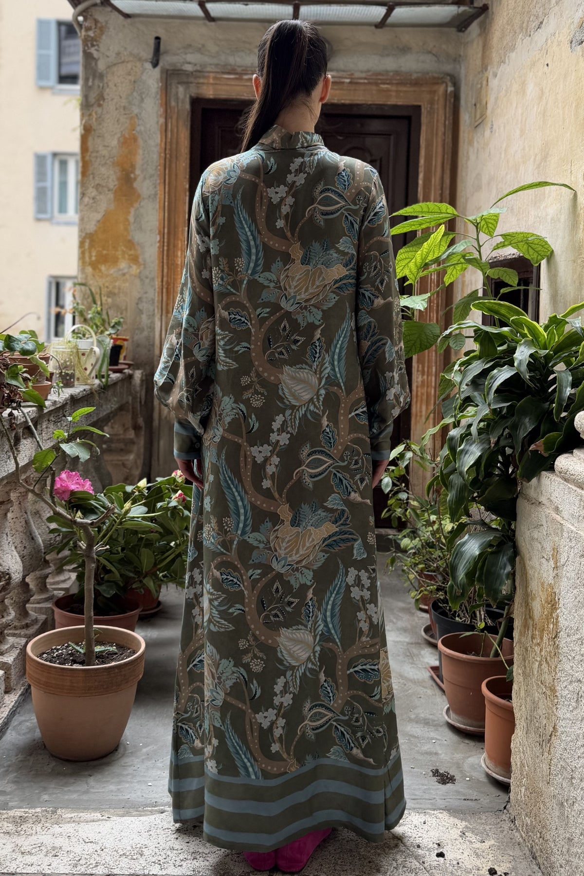 WU-SIDE - abito viscosa - VERDE
