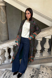WU-SIDE - kimono viscosa - MILITARE