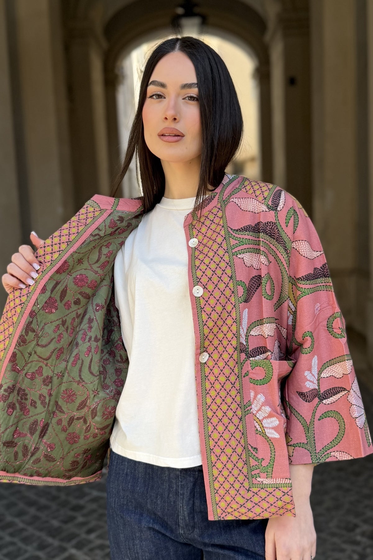one-hundred-stars-1 - summer jacket - GIANT KANTHA DUSK