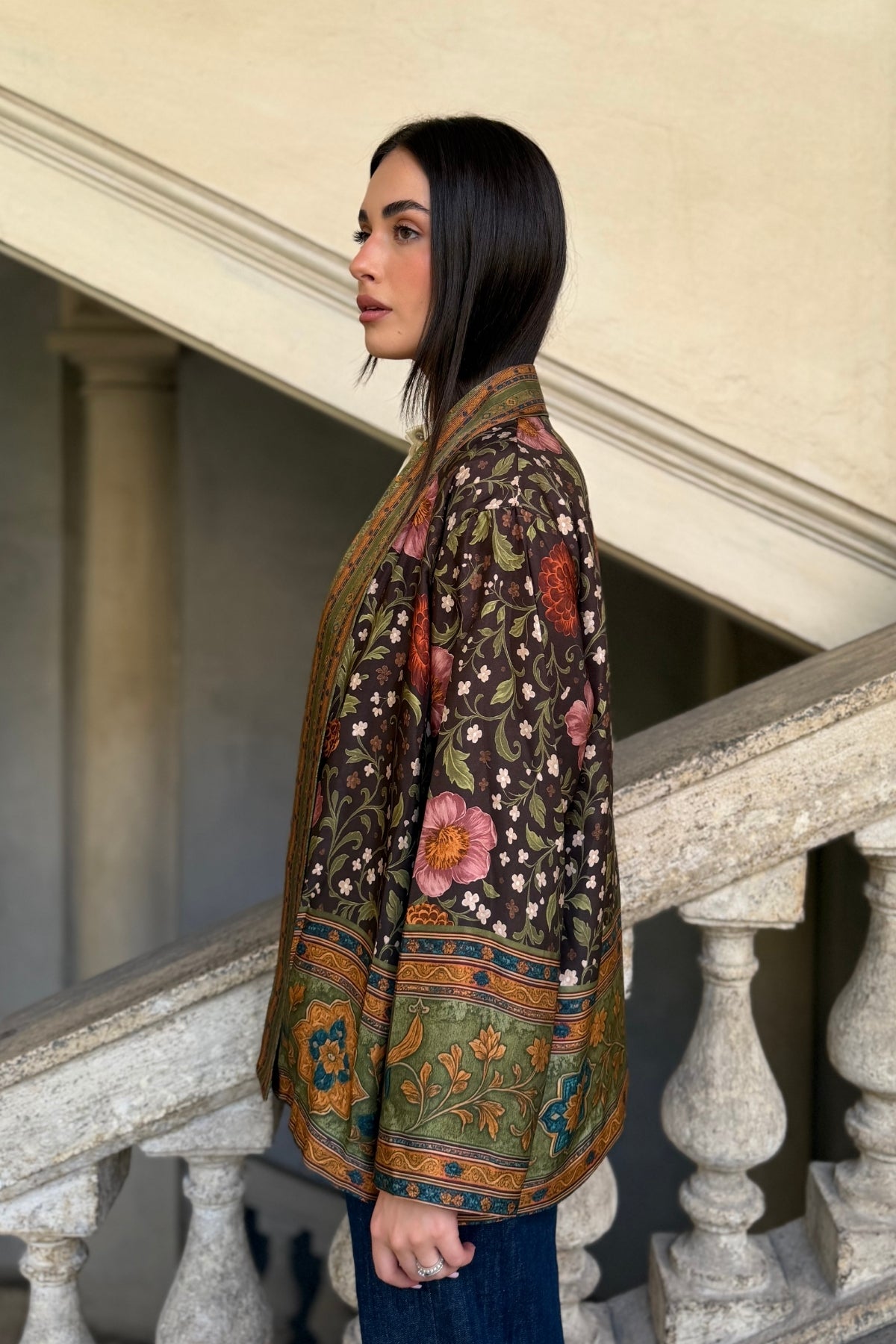 WU-SIDE - giacca kimono viscosa - MORO ROSA