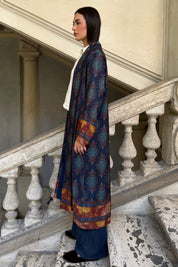 WU-SIDE - giacca kimono viscosa - BLUE