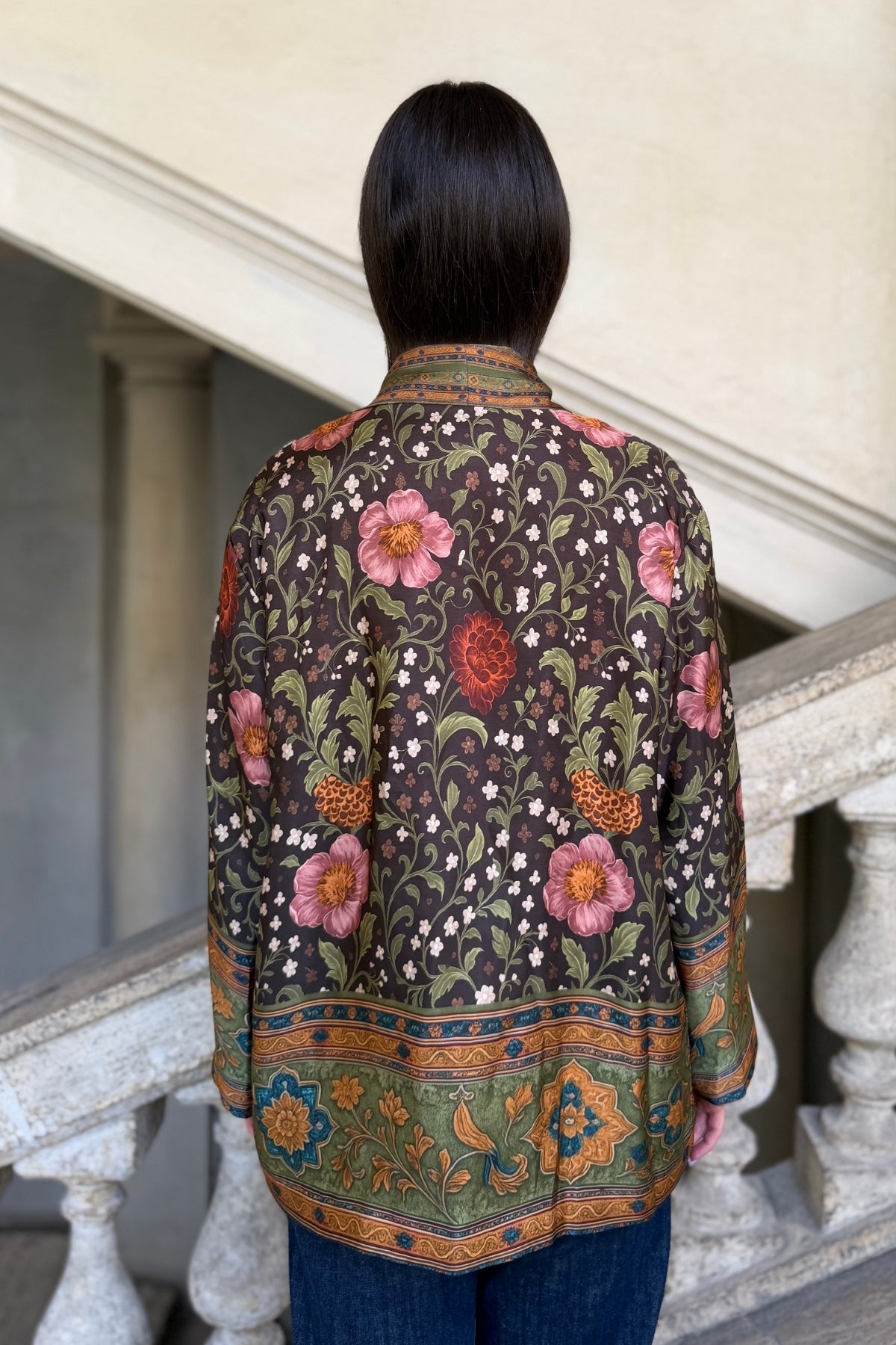 WU-SIDE - giacca kimono viscosa - MORO ROSA