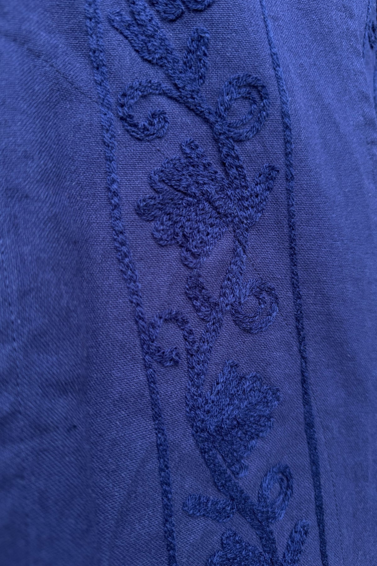 ARTEFILIA-MILANO - giacca uma cotone ricamato - MARINA BLUE