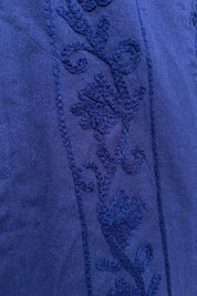 ARTEFILIA-MILANO - giacca uma cotone ricamato - MARINA BLUE