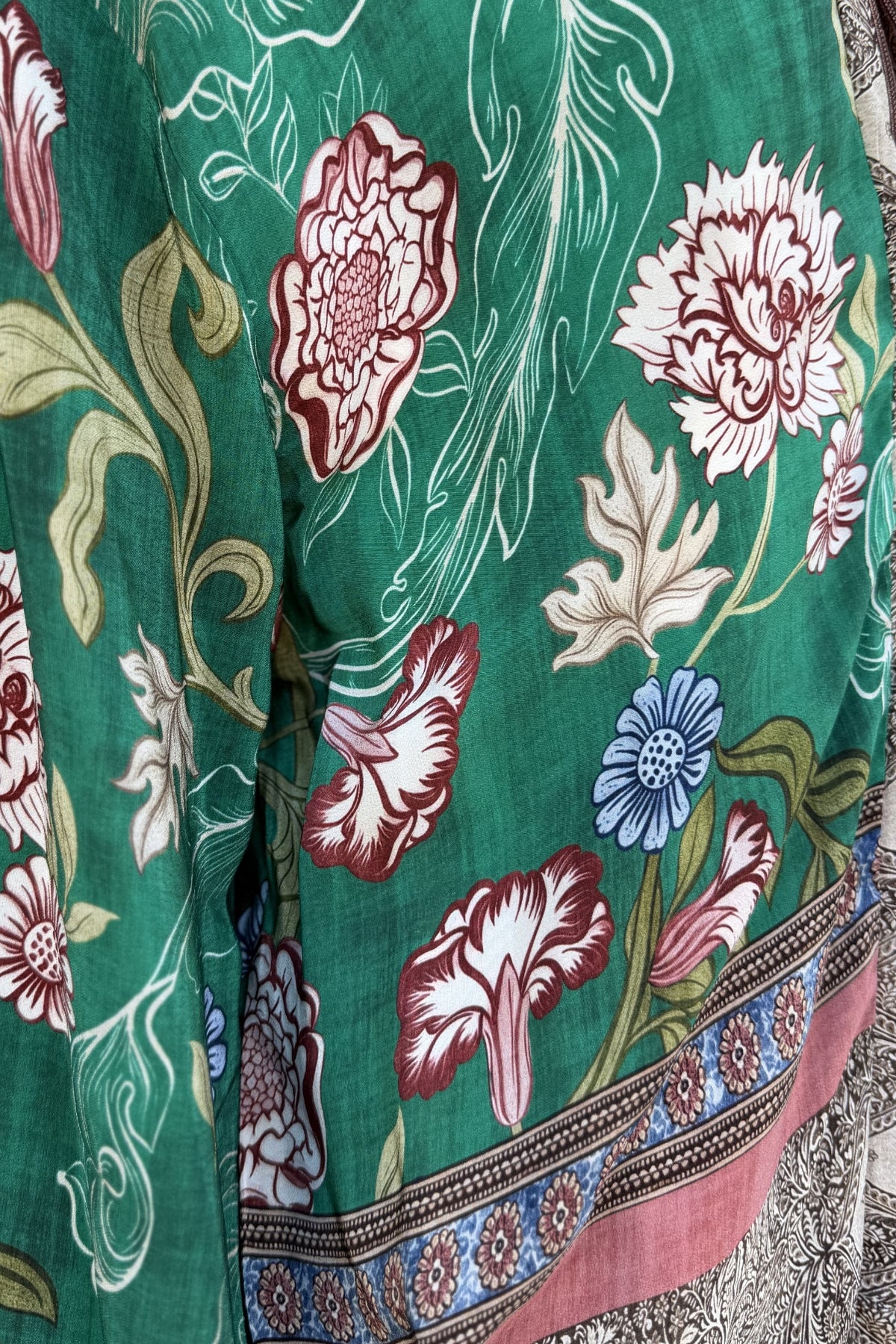 WU-SIDE - giacca kimono viscosa sfoderata - SMERALDO