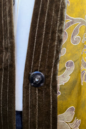 WU-SIDE - giacca kimono jaquard viscosa - SENAPE