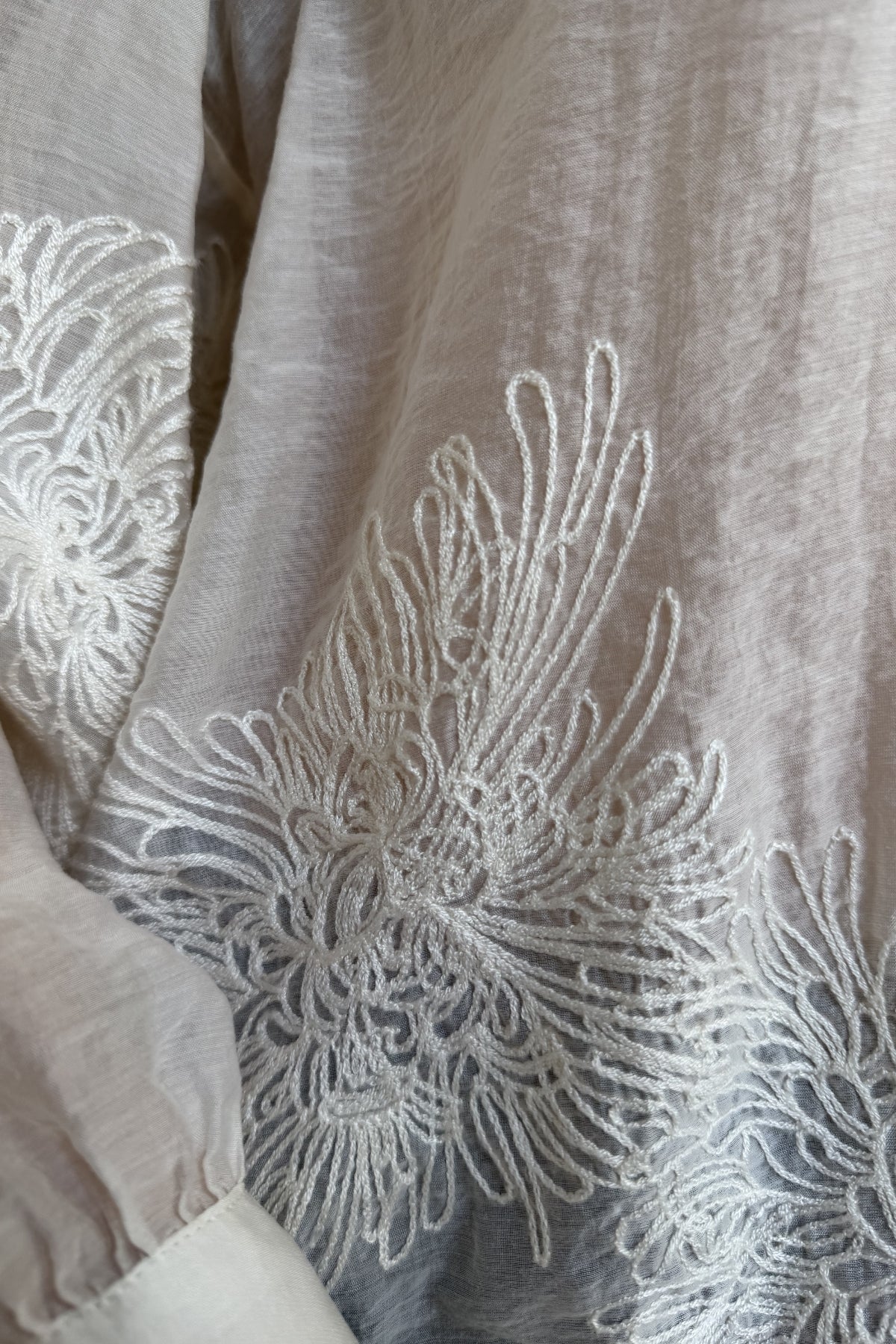 ARTEFILIA-MILANO - camicia solana ricamo - BURRO