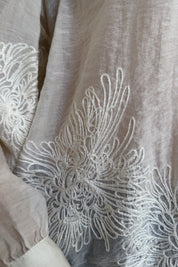 ARTEFILIA-MILANO - camicia solana ricamo - BURRO