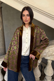 WU-SIDE - giacca kimono seta viscosa - MORO ROSA