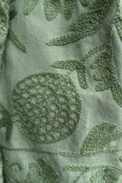 ARTEFILIA-MILANO - giacca uma cotone ricamato - ACQUA MATCHA