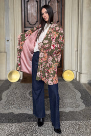FLOW - kimono samira viscosa fantasia - GREEN FLOWER