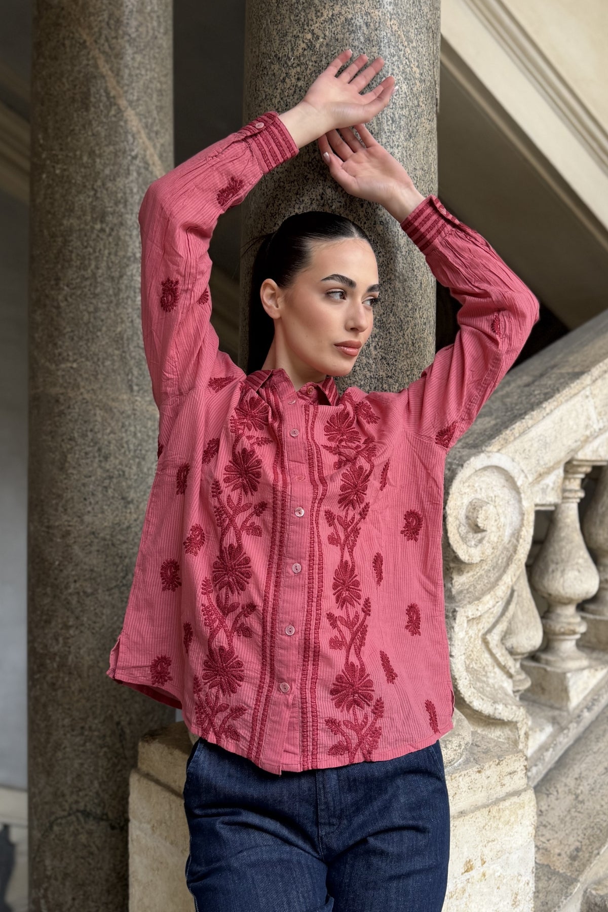 MAISON HOTEL - camicia ringo - FRAMBOISE