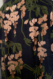 one-hundred-stars-1 - giacca kimono velluto - WISTERIA BLACK