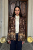 WU-SIDE - giacca kimono fantasia - MARRONE