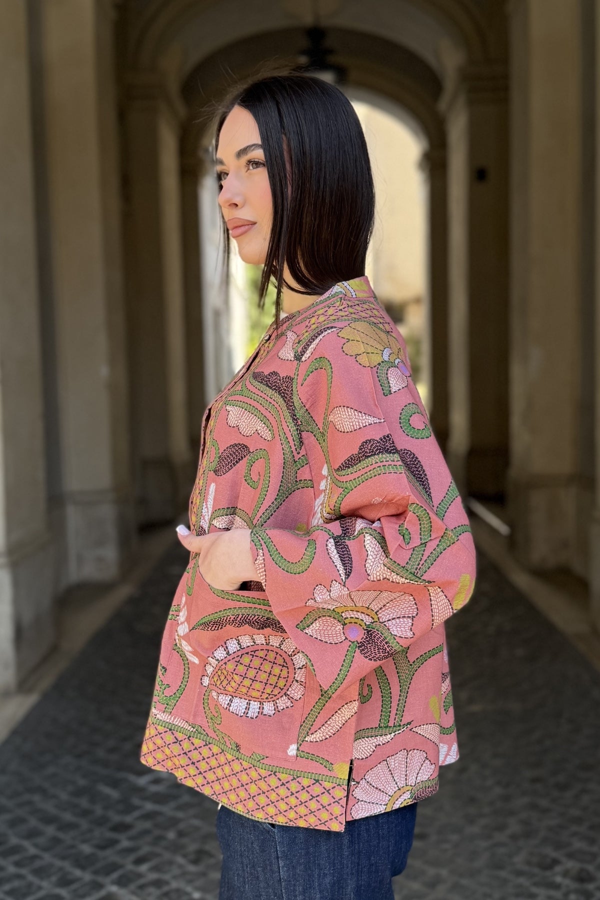 one-hundred-stars-1 - summer jacket - GIANT KANTHA DUSK