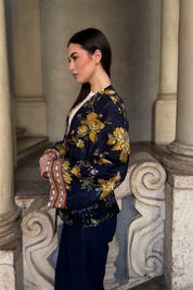 WU-SIDE - giacca kimono viscosa - BLU