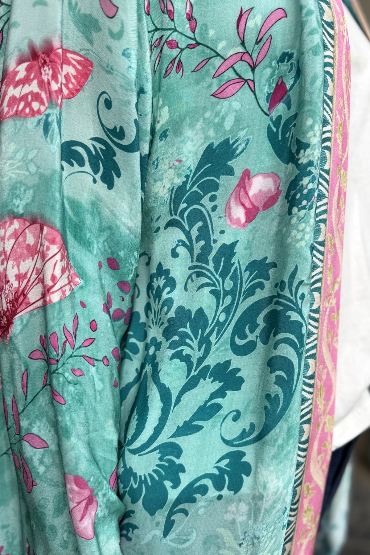 WU-SIDE - kimono viscosa lungo sfoderato - TIFFANY