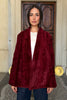 ARTEFILIA-MILANO - giacca uma velluto ricamato - BURGUNDY TONE ON TONE