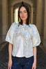 FLOW - giacca jacquard - CELESTE