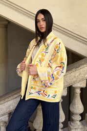 MOCHY - giacca ricamo mochy - GIALLO