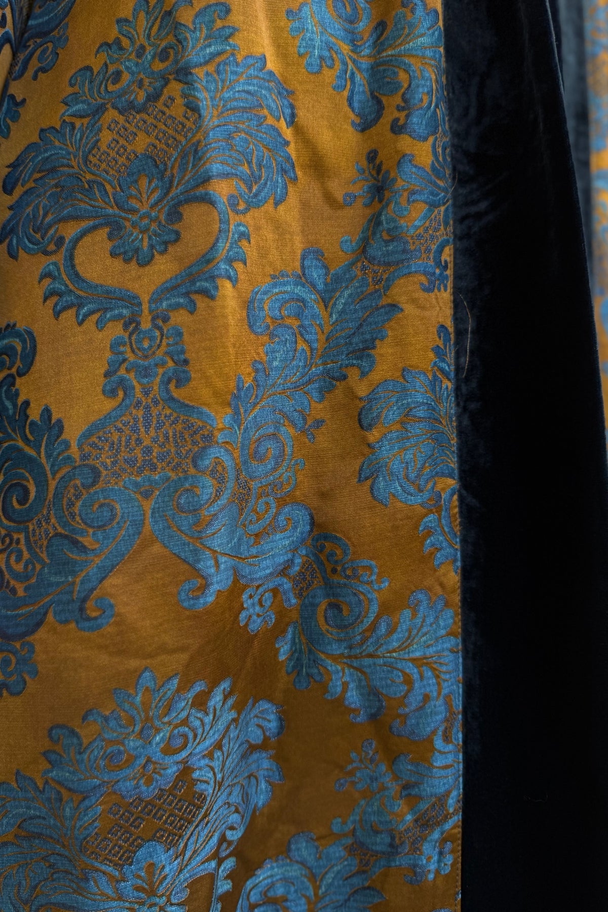 WU-SIDE - kimono viscosa jaquard - MORO BLUE