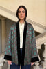 WU-SIDE - giacca kimono seta viscosa - GRIGIO VERDE