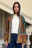 WU-SIDE - giacca kimono viscosa - TABACCO TURCHESE