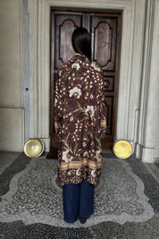 WU-SIDE - kimono fantasia viscosa - MARRONE